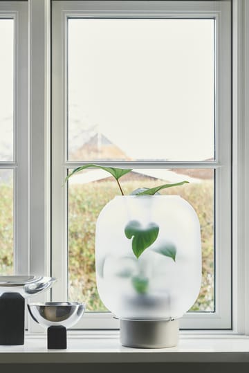 Nebl krukke med frosted glas Ø26 cm - Grå - Gejst