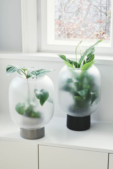 Nebl krukke med frosted glas Ø26 cm - Grå - Gejst