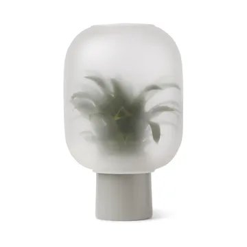 Nebl krukke med matteret glas stor Ø25 cm - Grå - Gejst