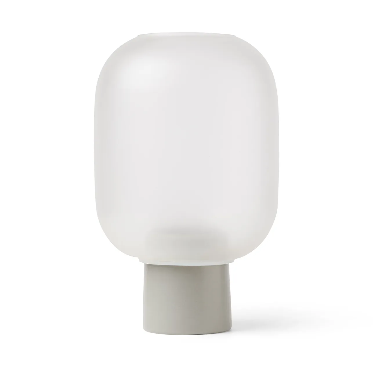 Nebl krukke med matteret glas stor Ø25 cm, Grå Gejst