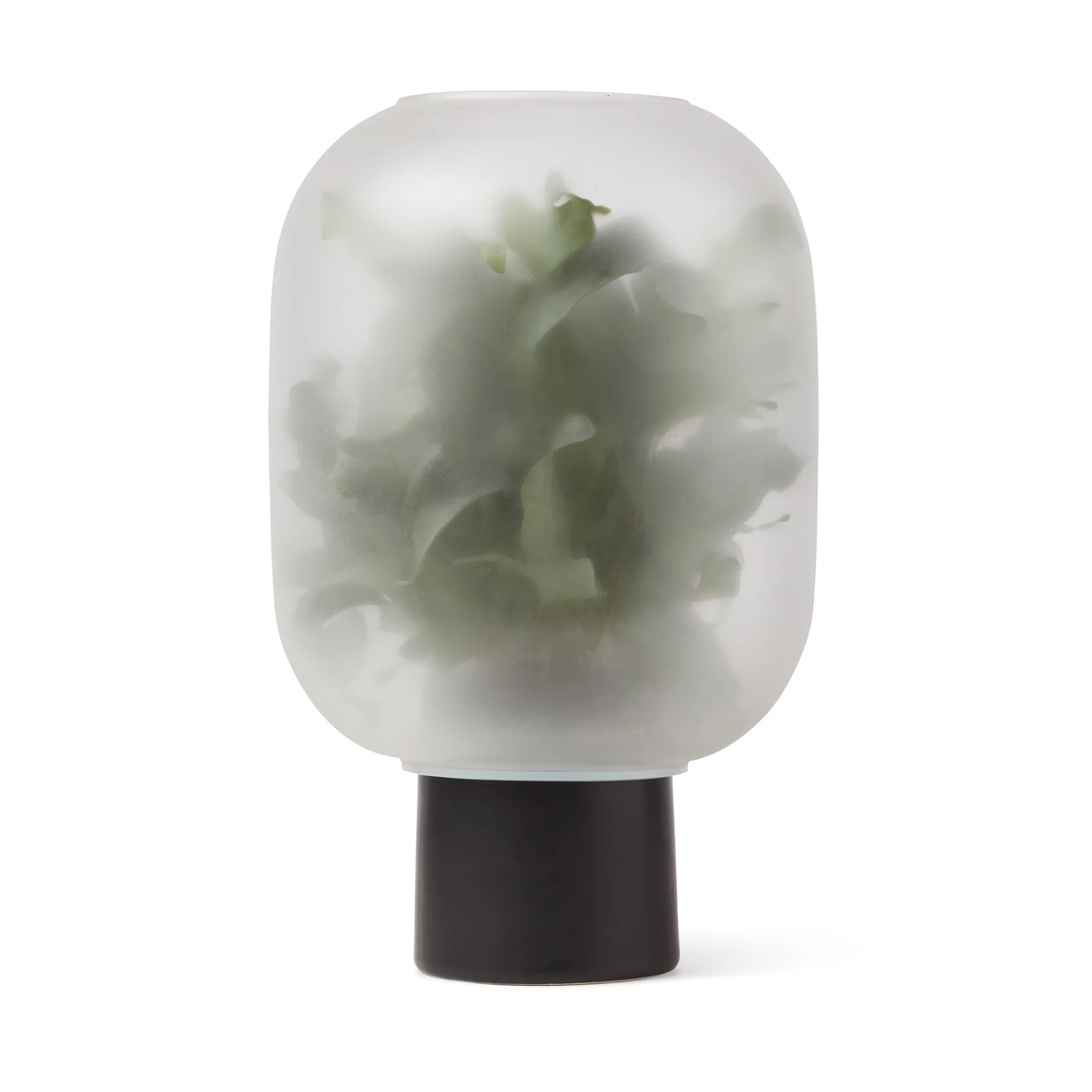 Nebl krukke med matteret glas stor Ø25 cm, Sort Gejst