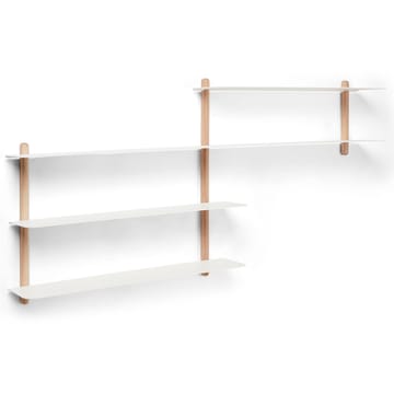 Nivo hylde B - Lys eg/Hvid - Gejst