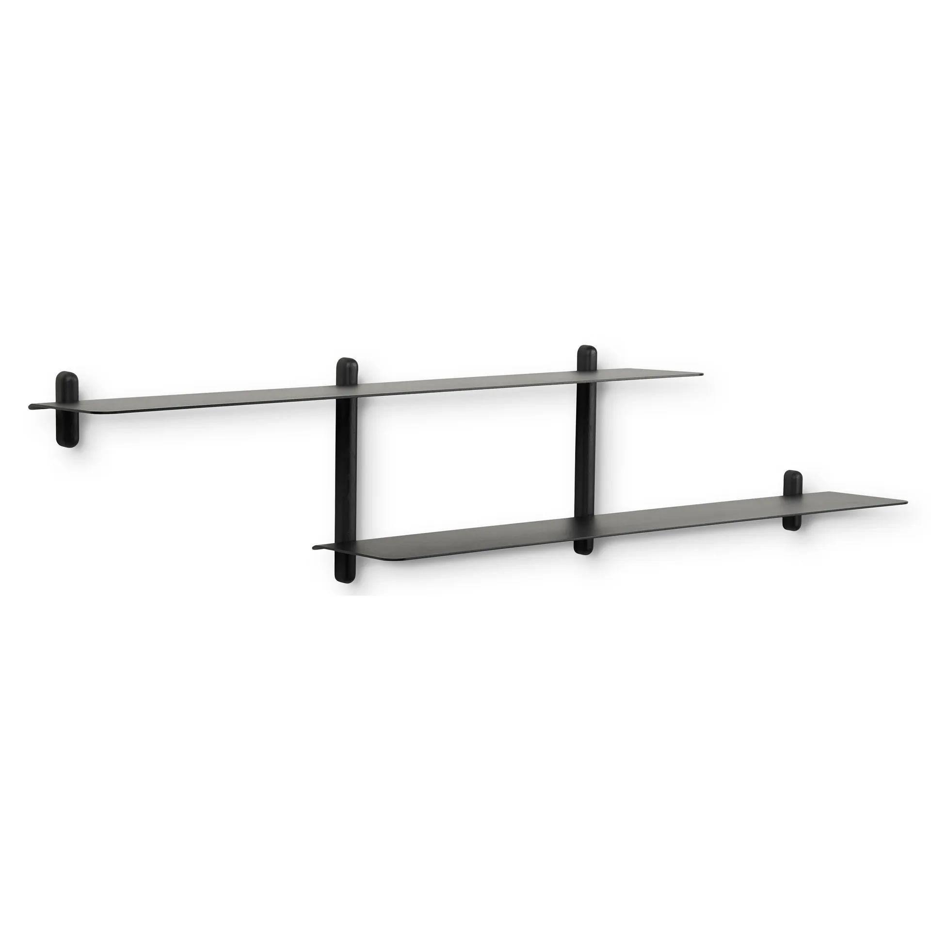 Nivo hylde H, Sortbejdset ask/Sort Gejst