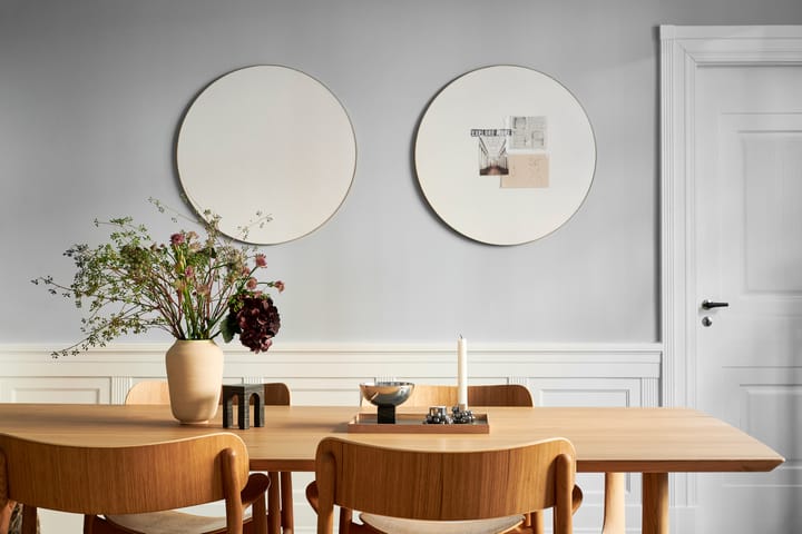 Retell pinboard opslagstavle Ø80 cm, Hvid/Messing Gejst