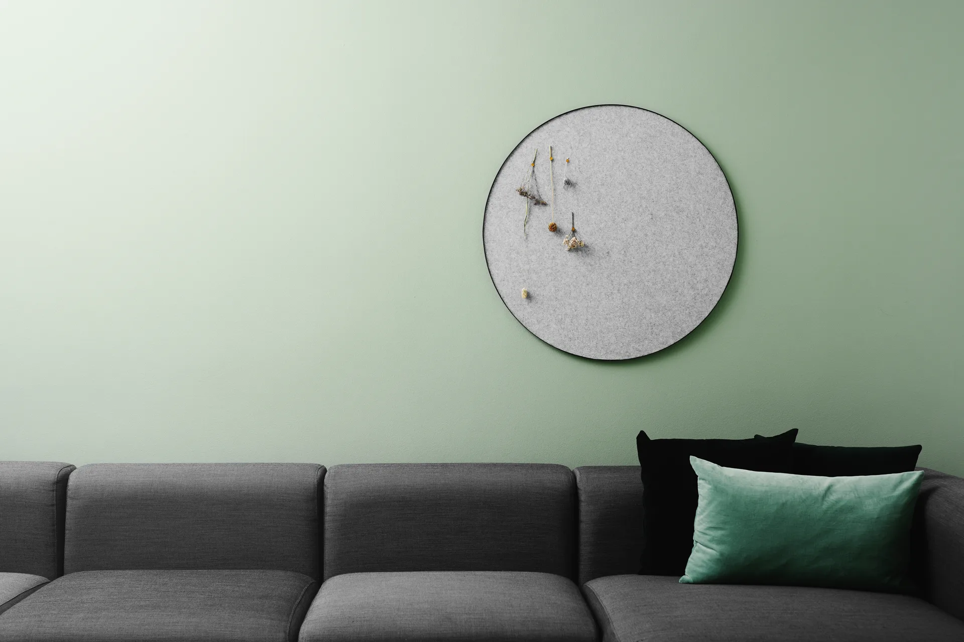 Retell pinboard opslagstavle Ø80 cm, Lysegrå Gejst