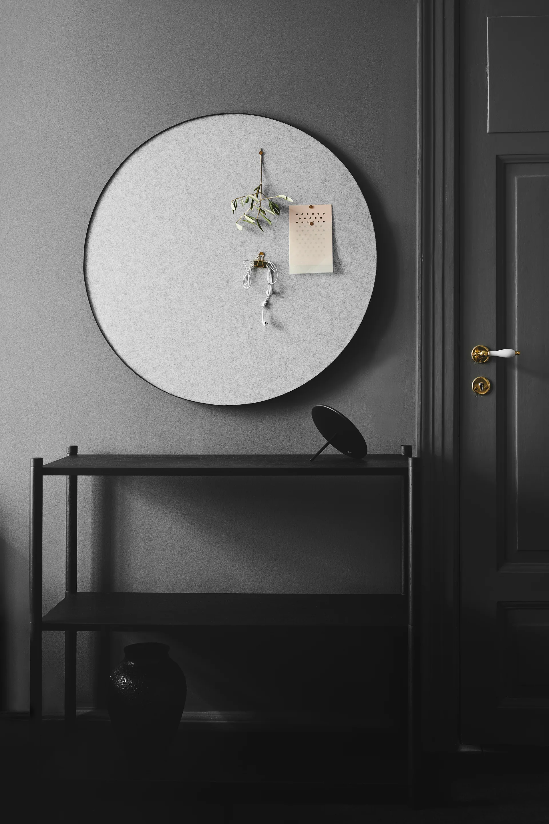 Retell pinboard opslagstavle Ø80 cm, Lysegrå Gejst