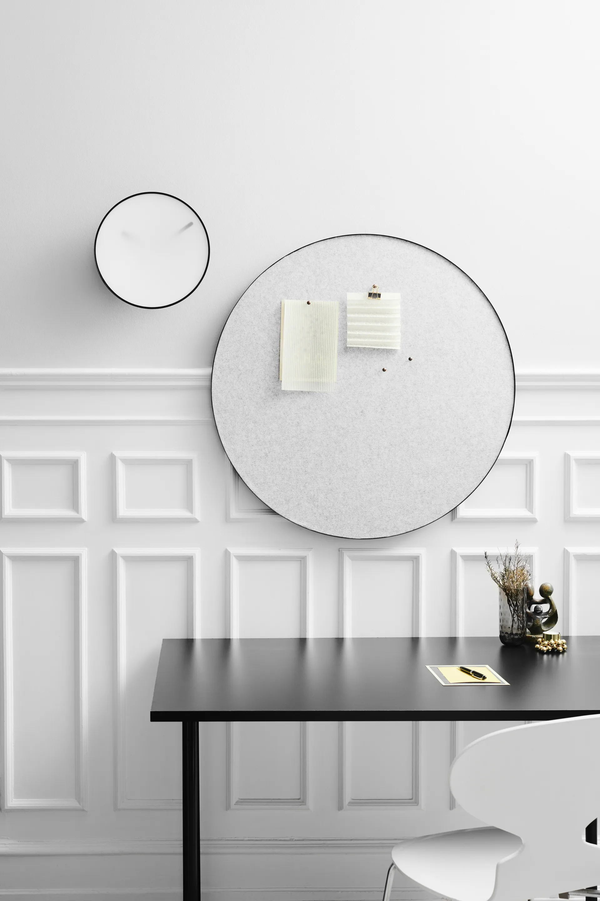 Retell pinboard opslagstavle Ø80 cm, Lysegrå Gejst