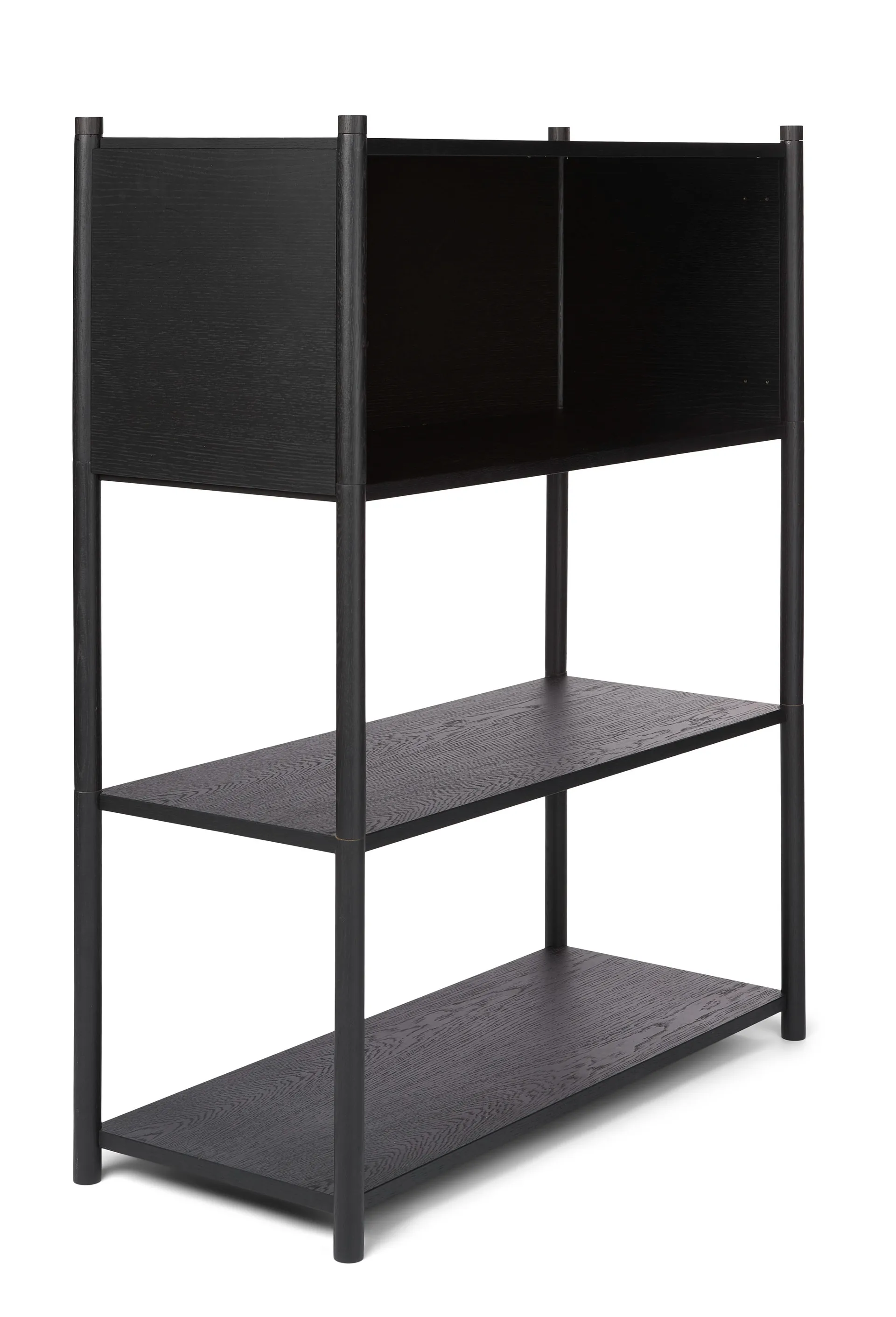 Sceene bookcase B, Sortbejdset eg Gejst