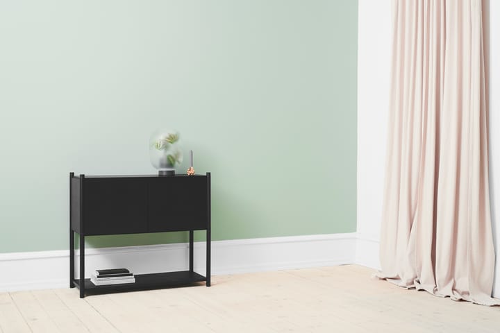 Sceene bookcase C, Sortbejdset eg Gejst