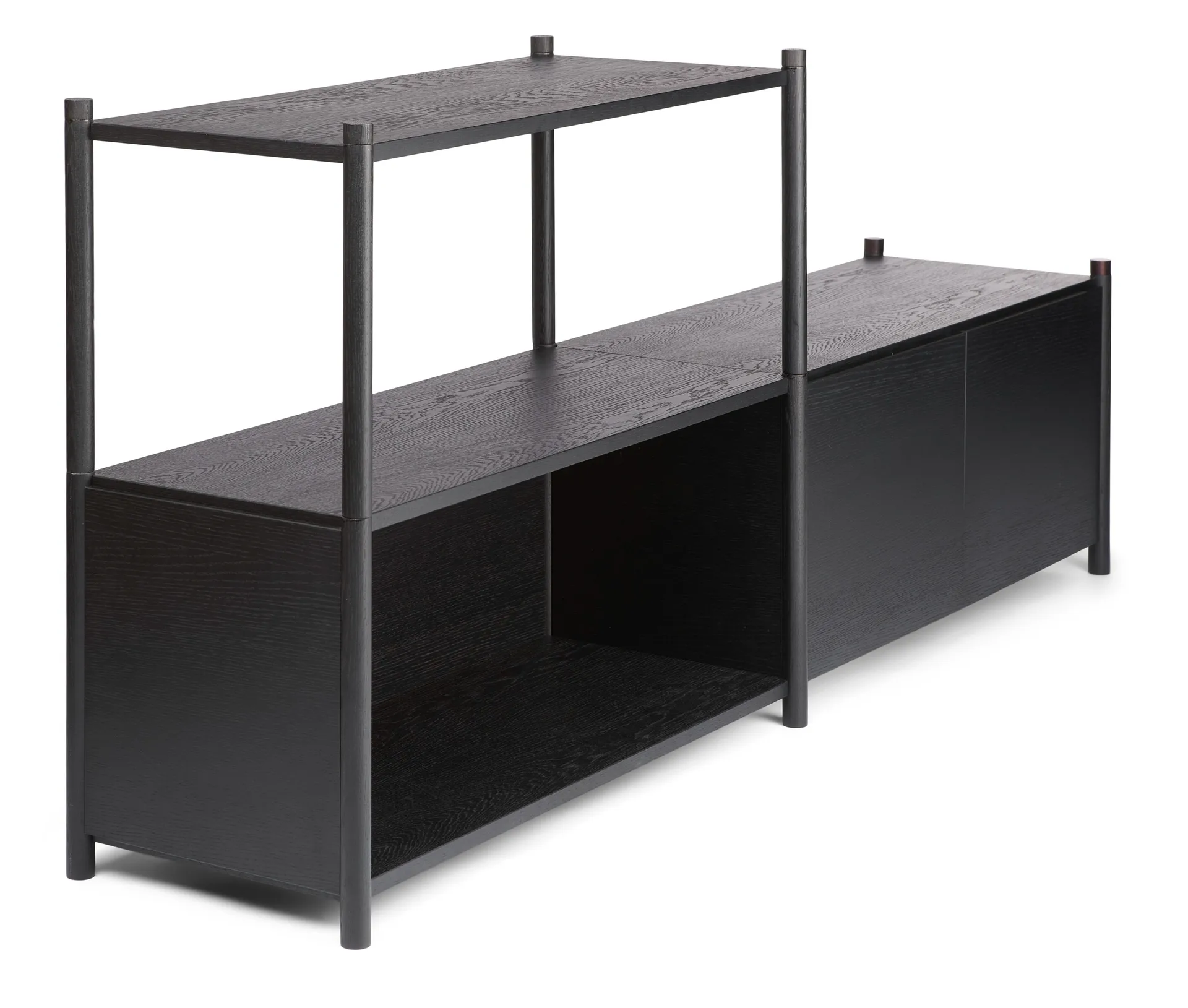 Sceene bookcase D, Sortbejdset eg Gejst