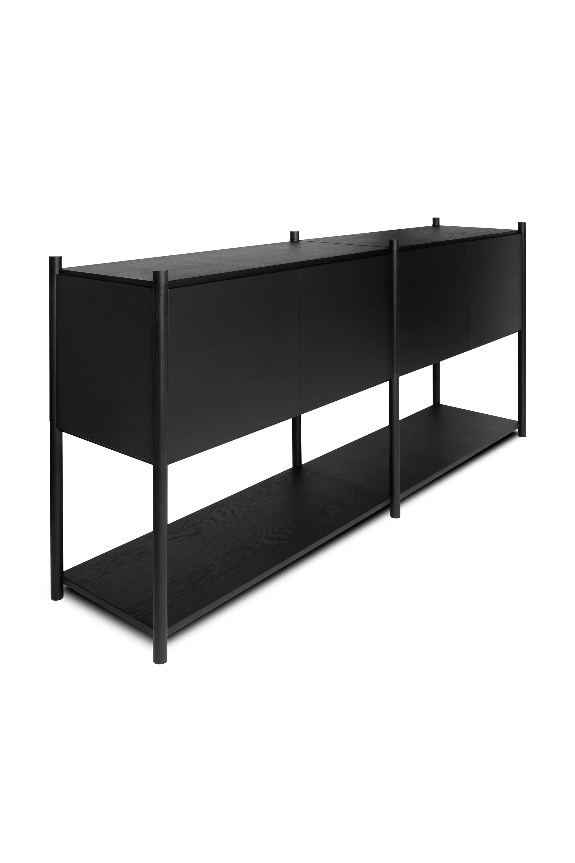Sceene bookcase H, Sortbejdset eg Gejst