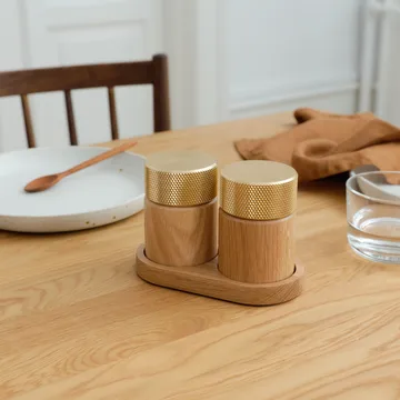 Sina salt- og peberkværn 6 cm - Eg-messing - Gejst