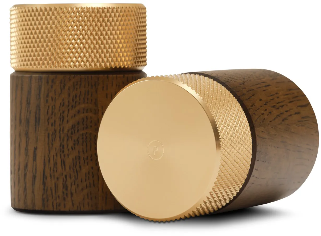 Sina salt- og peberkværn 6 cm, Mørk ask-messing Gejst