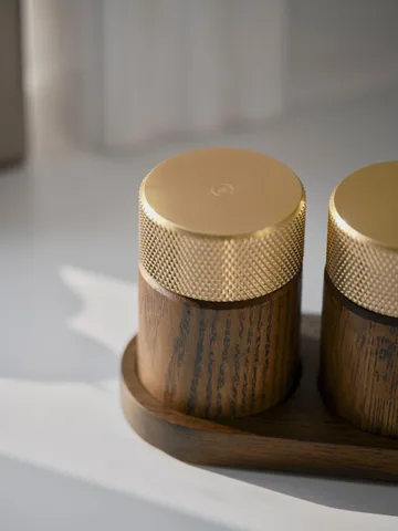 Sina salt- og peberkværn 6 cm - Mørk ask-messing - Gejst