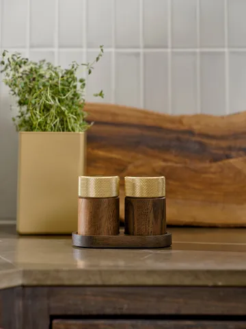 Sina salt- og peberkværn 6 cm - Mørk ask-messing - Gejst