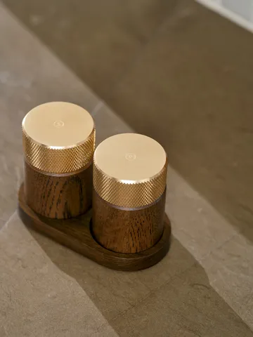 Sina salt- og peberkværn 6 cm - Mørk ask-messing - Gejst