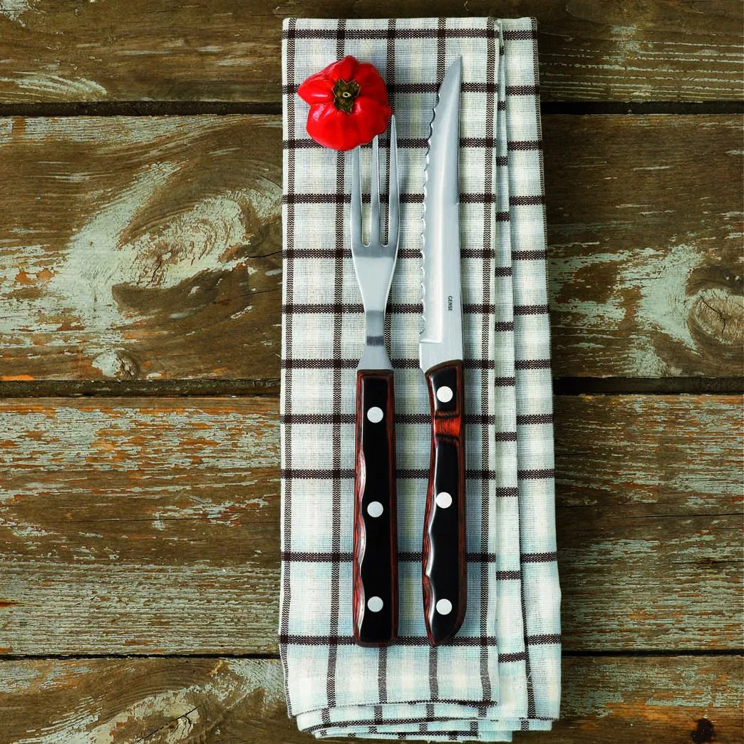 Gense Old Farmer Classic grillbestik, 8 dele, 4+4 rødbrun Gense