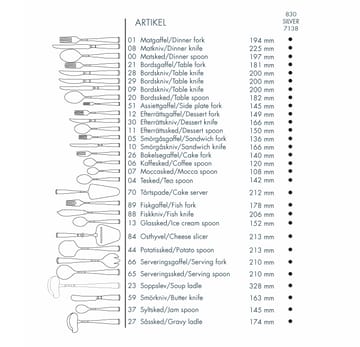 Rosenholm frokostgaffel sølv - 18,1 cm - Gense