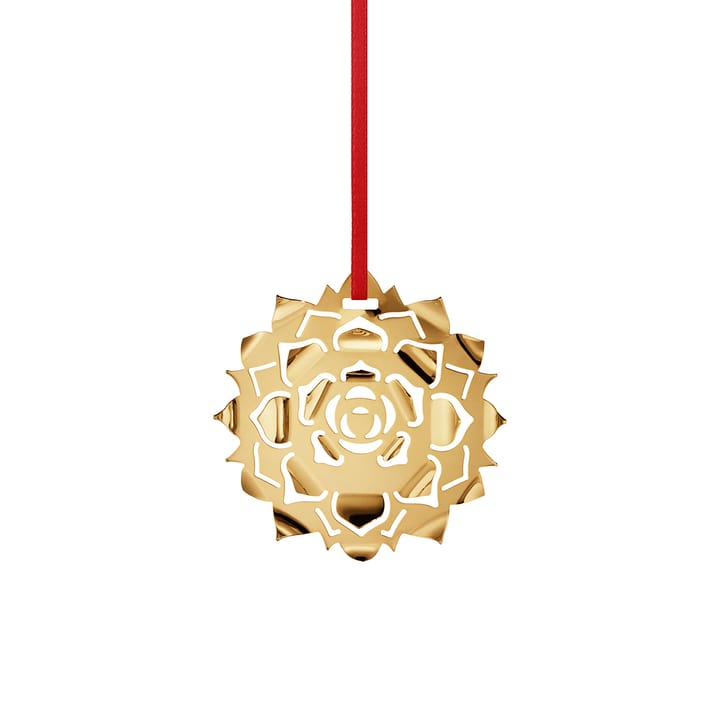 2020 Ice Rosette julepynt - Forgyldt - Georg Jensen