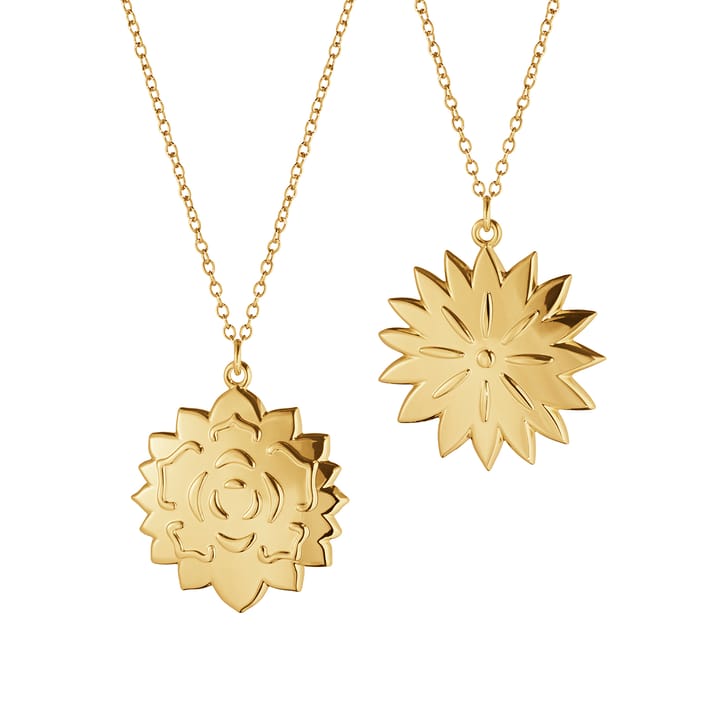 2020 pyntesæt Ice Dianthus og Ice Rosette - Forgyldt - Georg Jensen