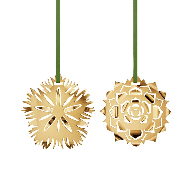 2020 sæt Ice Dianthus og Ice Rosette - Forgyldt - Georg Jensen
