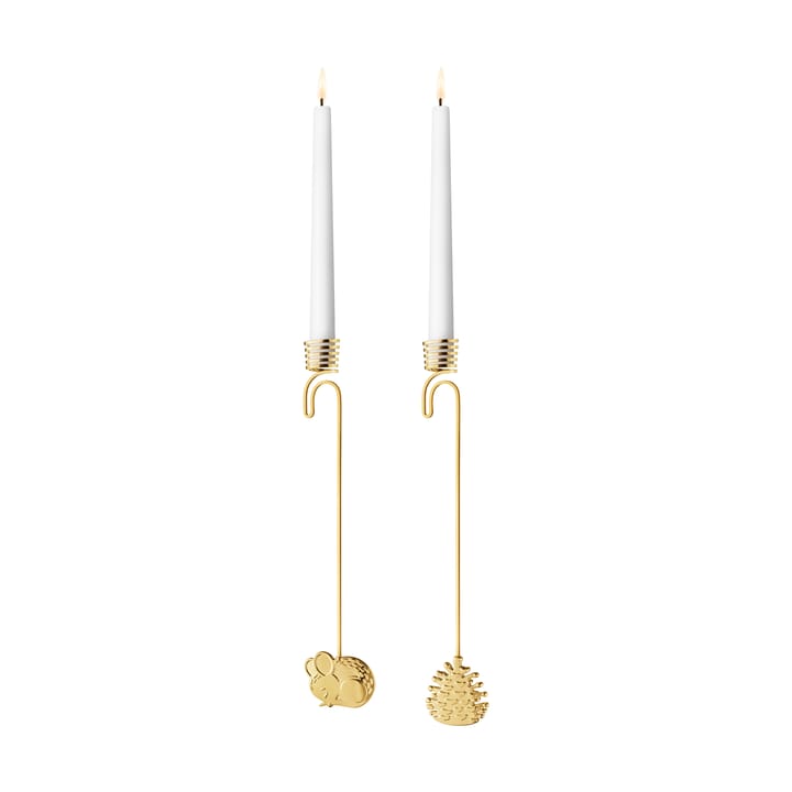 2023 lysestage hængende 2 dele - Forgyldt - Georg Jensen