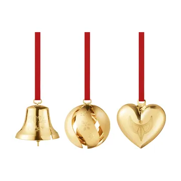 2024 gavesæt 3 dele - Guldbelagt - Georg Jensen