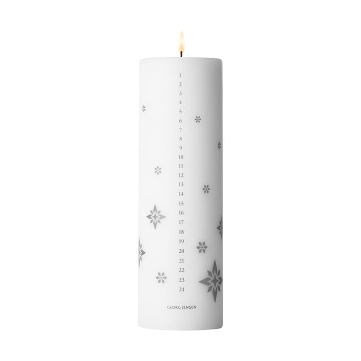2024 kalenderlys 25 cm - Sølv - Georg Jensen