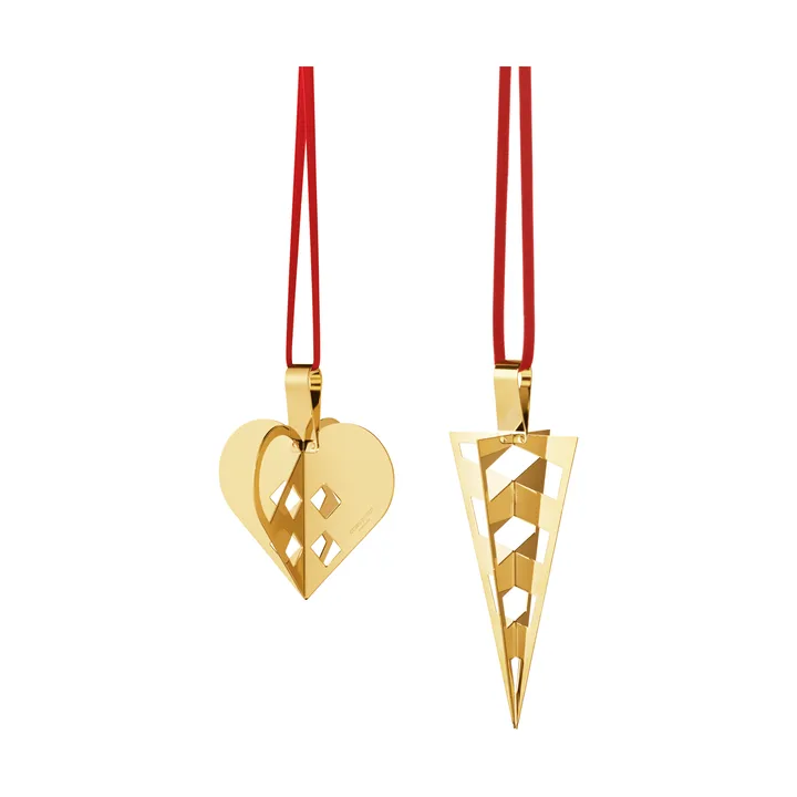 2025 års gavesæt 2 dele - Guldpladeret messing - Georg Jensen