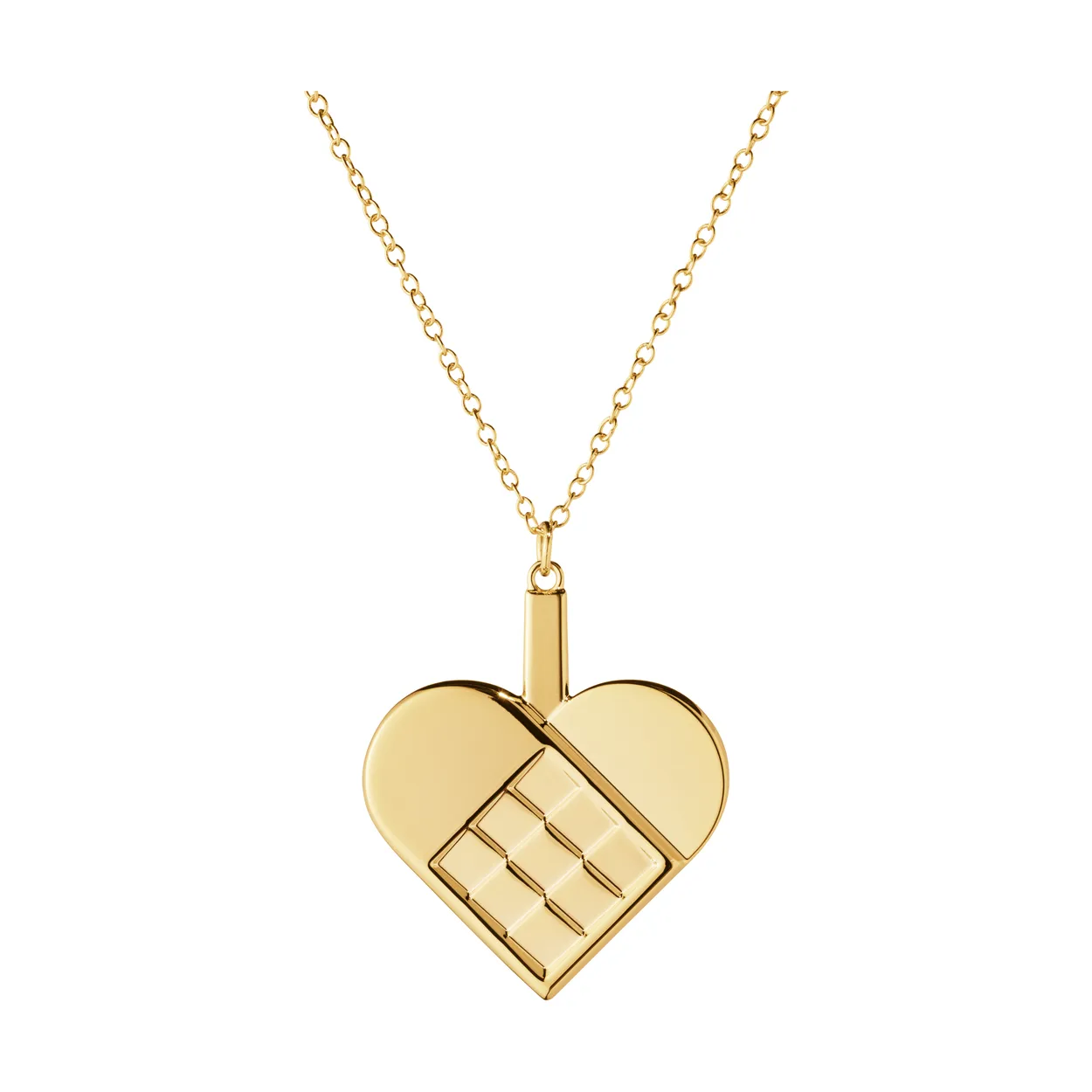 Georg Jensen 2025 års julepynt hjerte Guldpladeret zinklegering