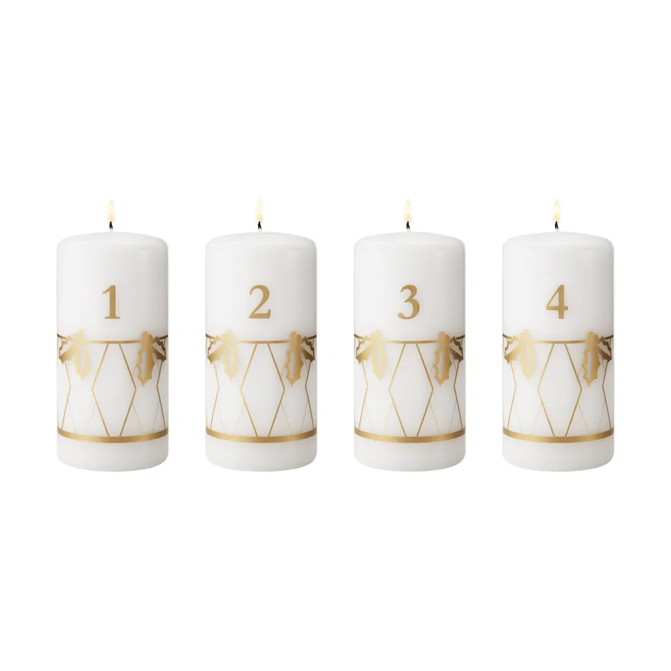 Georg Jensen 2026 års adventslys Guldtryk, 4 dele