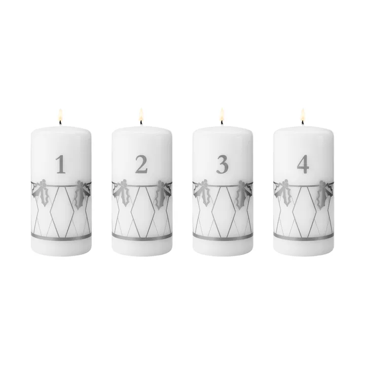2026 års adventslys - Sølvtryk, 4 dele - Georg Jensen
