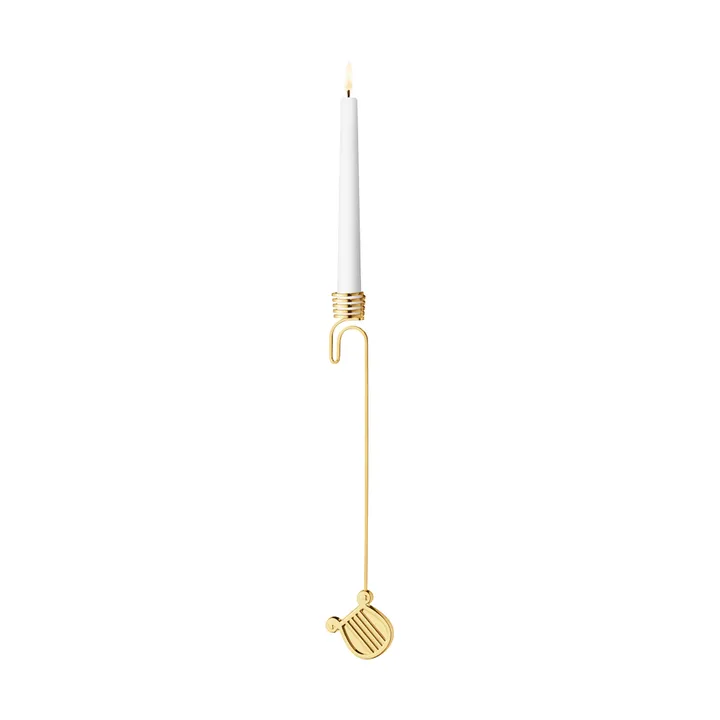 2026 års lysestage - Harpe, guld - Georg Jensen