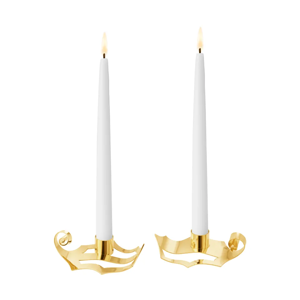 Georg Jensen 2026 års lysestager Guld, 2 dele