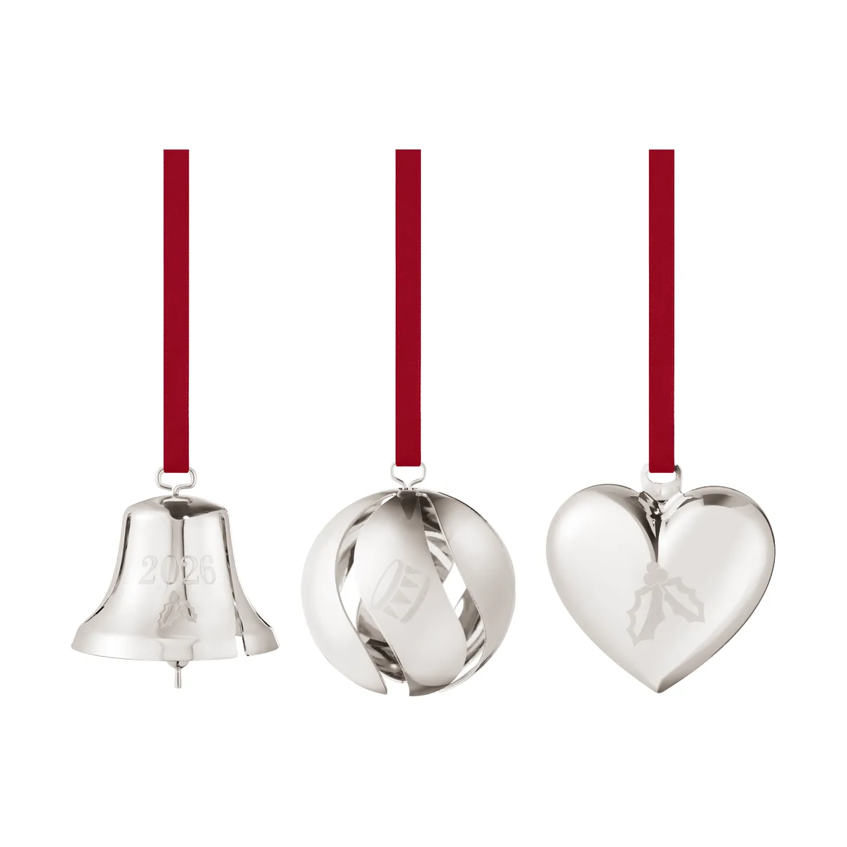2026-års pynte-sæt, Palladium, 3 dele Georg Jensen