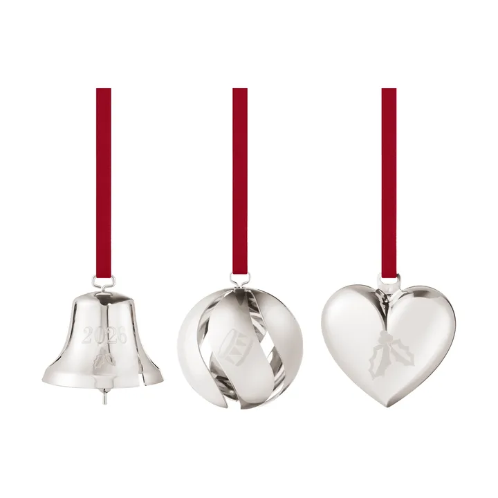 2026-års pynte-sæt - Palladium, 3 dele - Georg Jensen