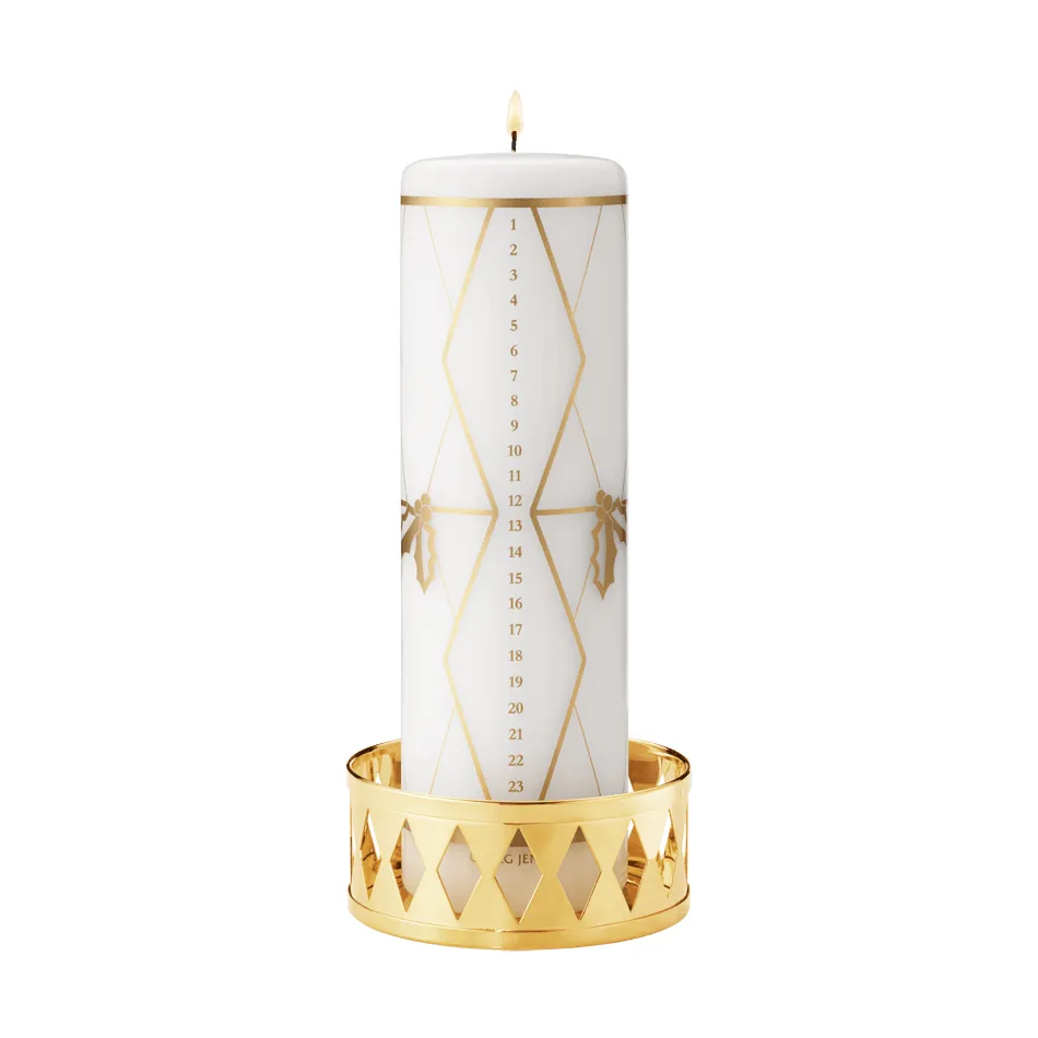 2026 kalenderlys, guldtryk Georg Jensen
