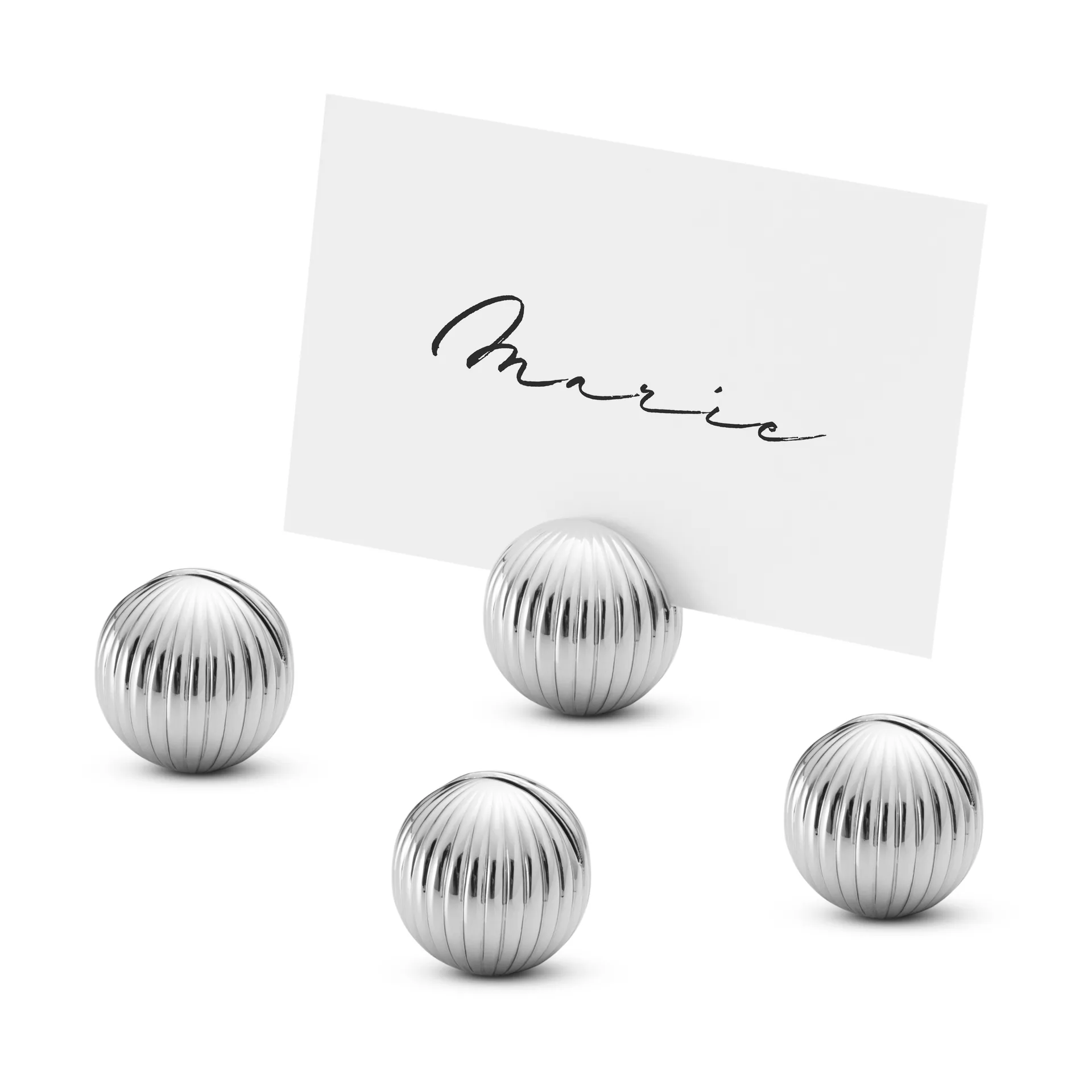 Bernadotte holder til bordkort 4-pak, Krombelagt Georg Jensen