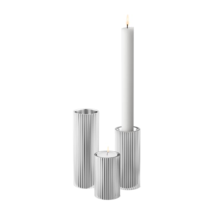 Bernadotte lysestage 14 cm, Rustfrit stål Georg Jensen