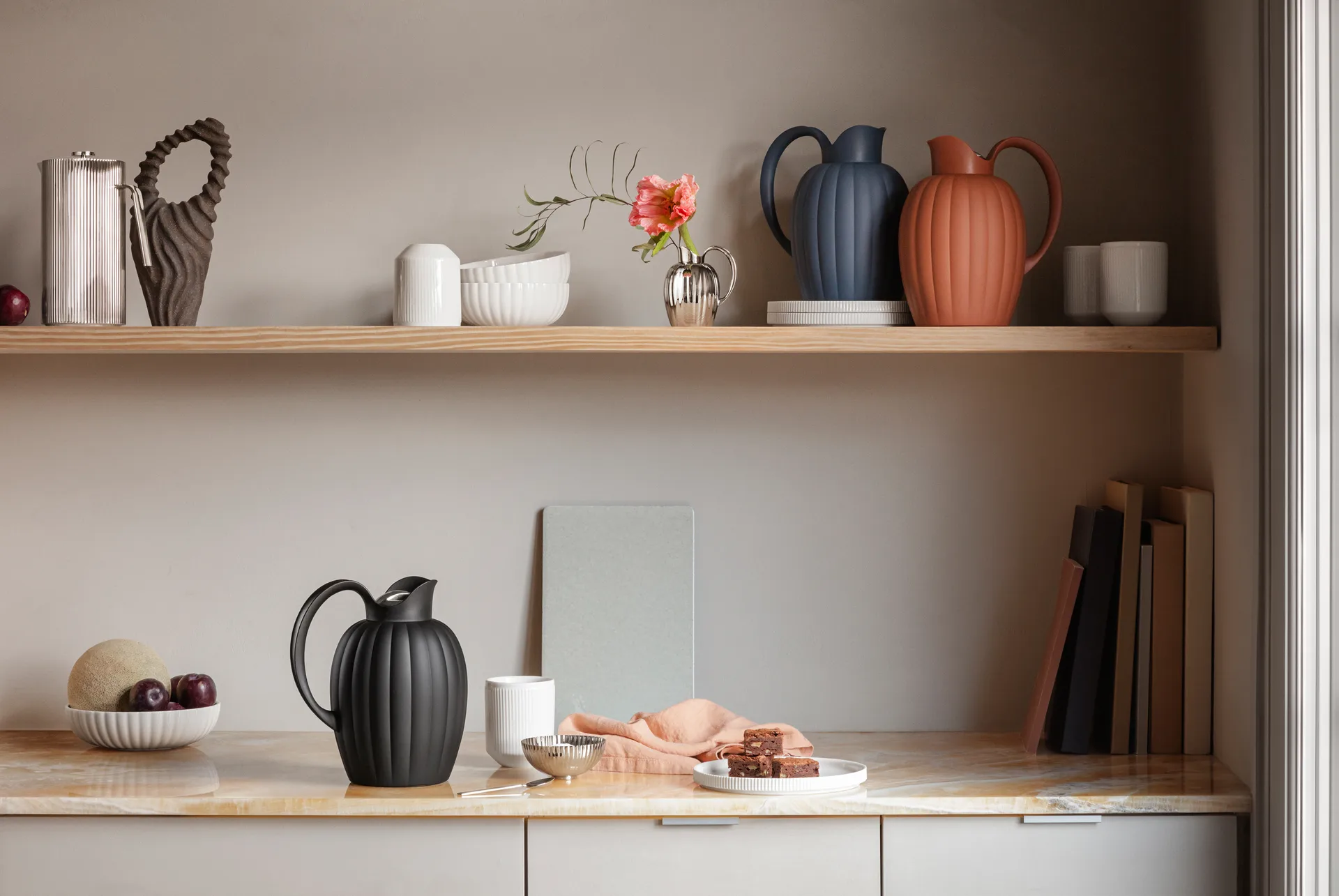 Bernadotte termokande terracotta, 1 L Georg Jensen
