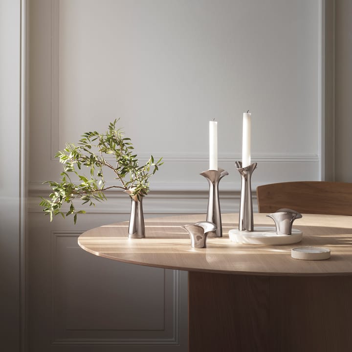 Bloom Botanica lysestage 2-pak - Rustfrit stål - Georg Jensen