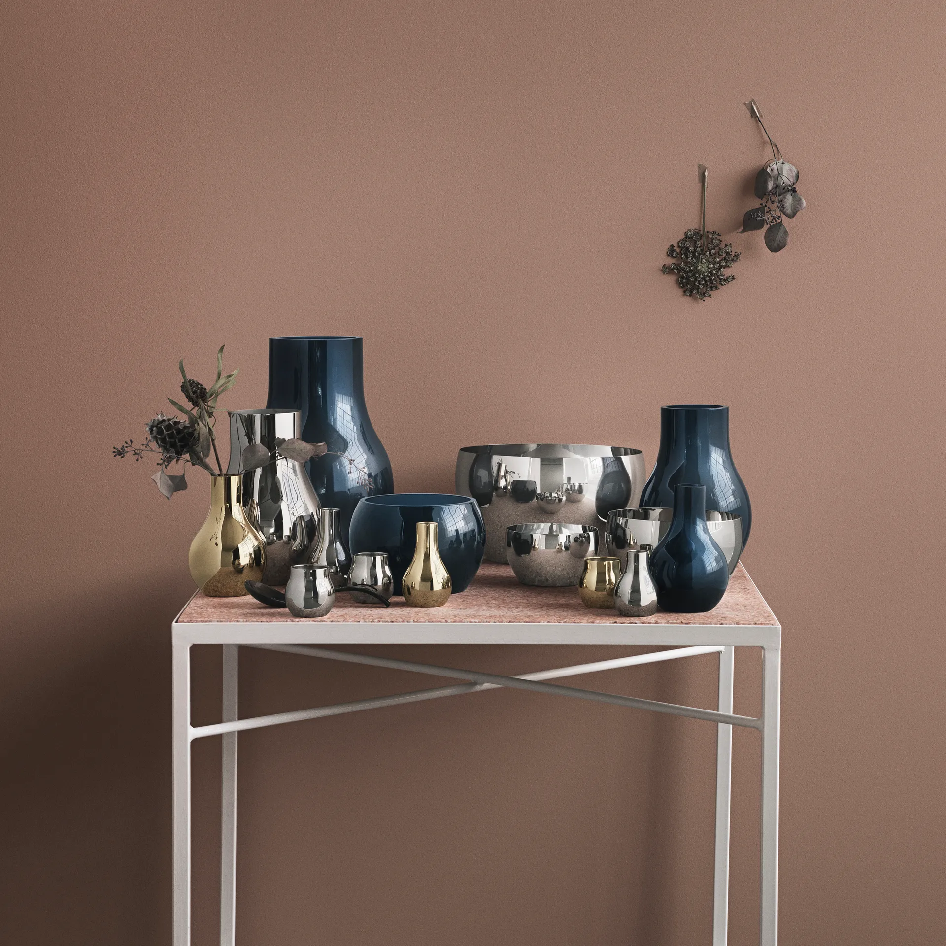 Cafu glasvase blå, mellem, 30 cm Georg Jensen