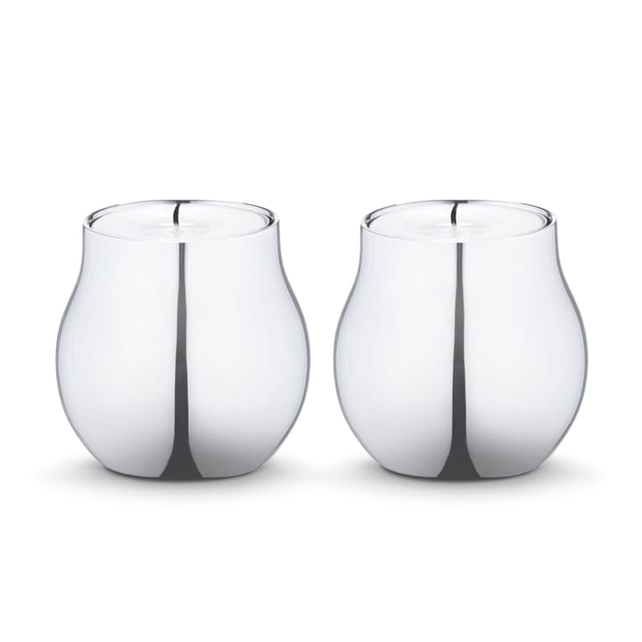 Cafu lysestage 2 stk - rustfrit stål - Georg Jensen