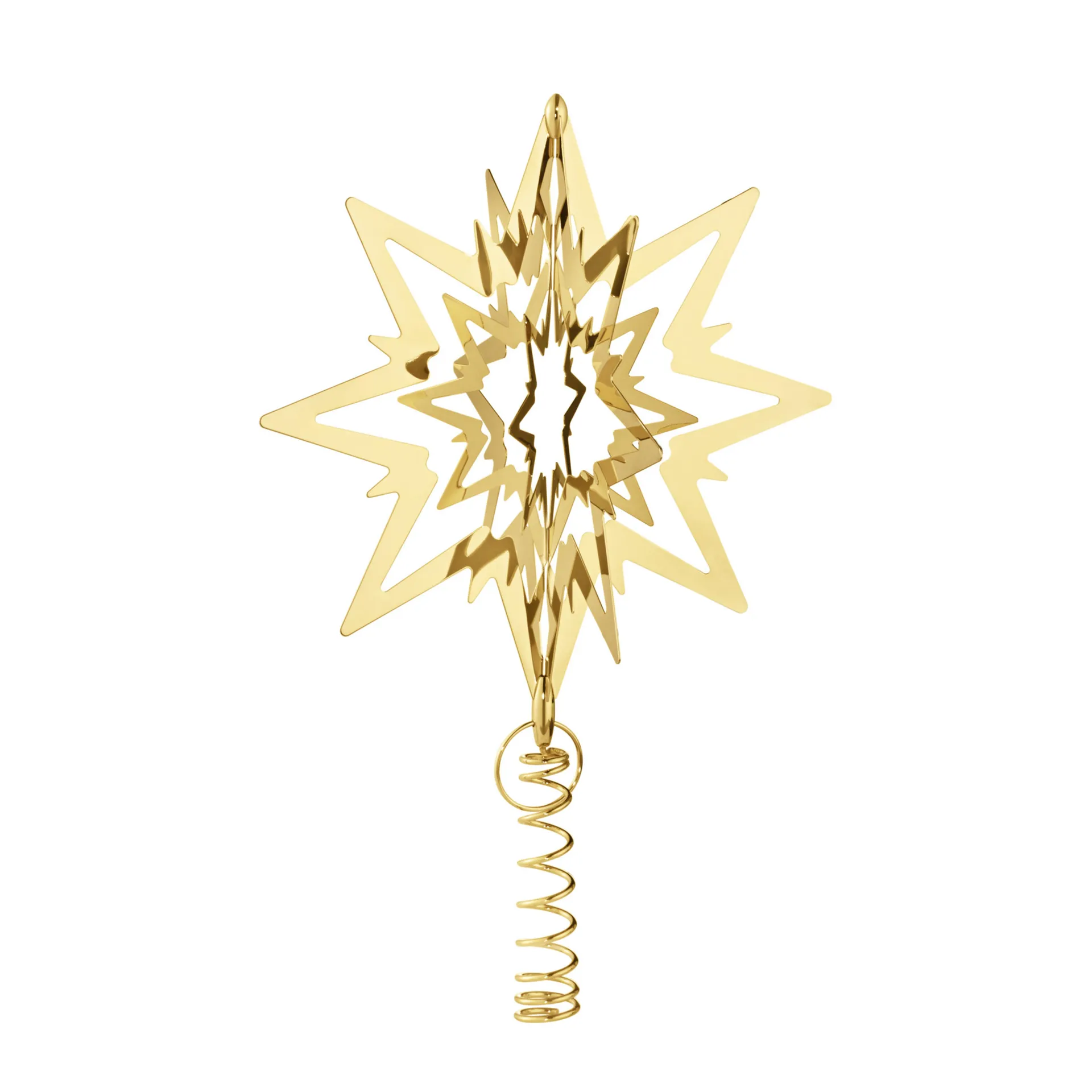 Christmas Collectibles topstjerne mellem, Guldbelagt Georg Jensen