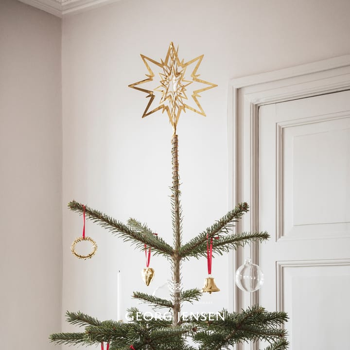 Christmas Collectibles topstjerne stor, Guldbelagt Georg Jensen