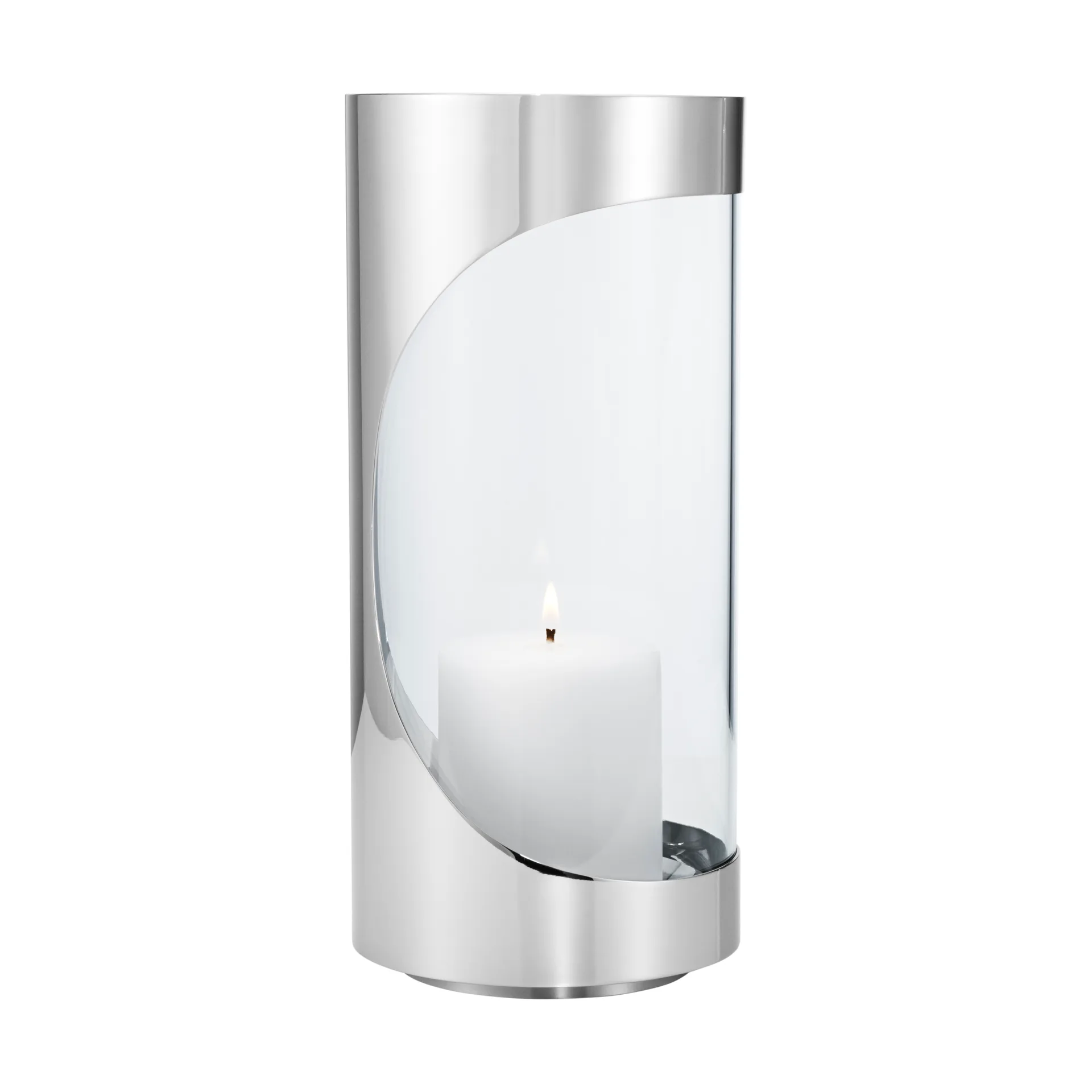 Chrome contours hurricane fyrfadsstage 28 cm, Rustfrit stål Georg Jensen