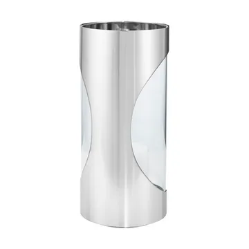 Chrome contours hurricane fyrfadsstage 28 cm - Rustfrit stål - Georg Jensen