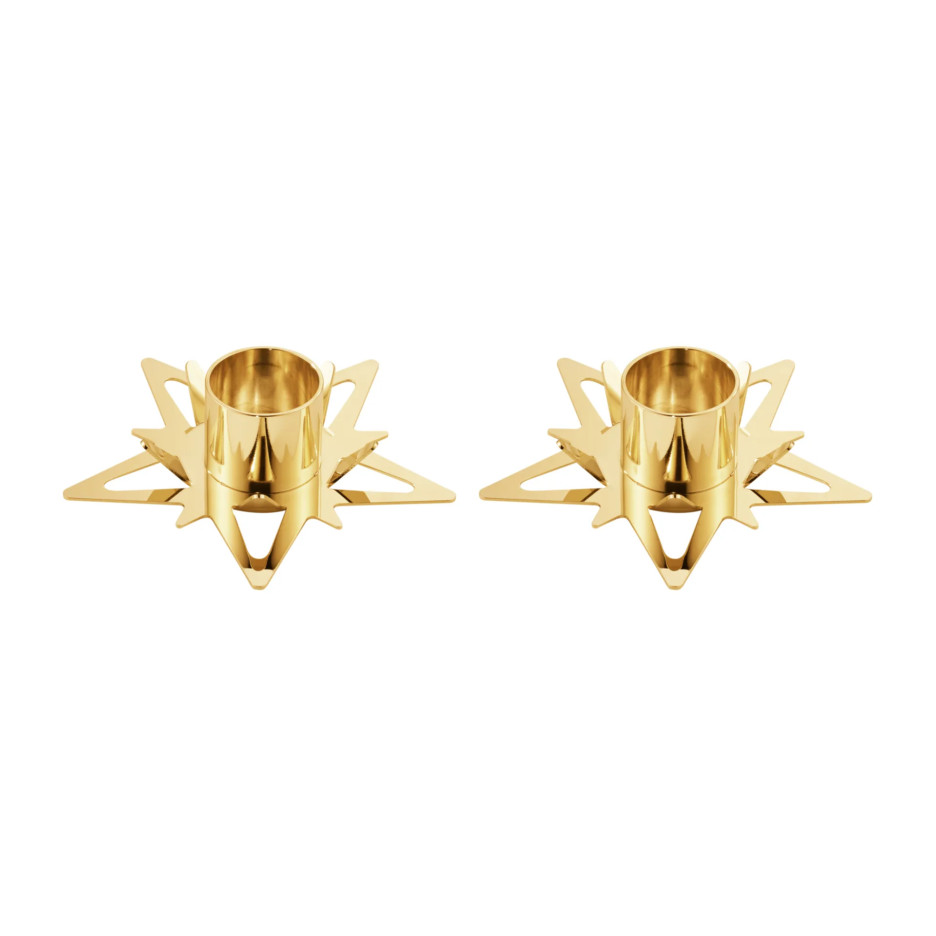 Classic christmas star lysestage Ø9 cm 2-pak
, Guld Georg Jensen