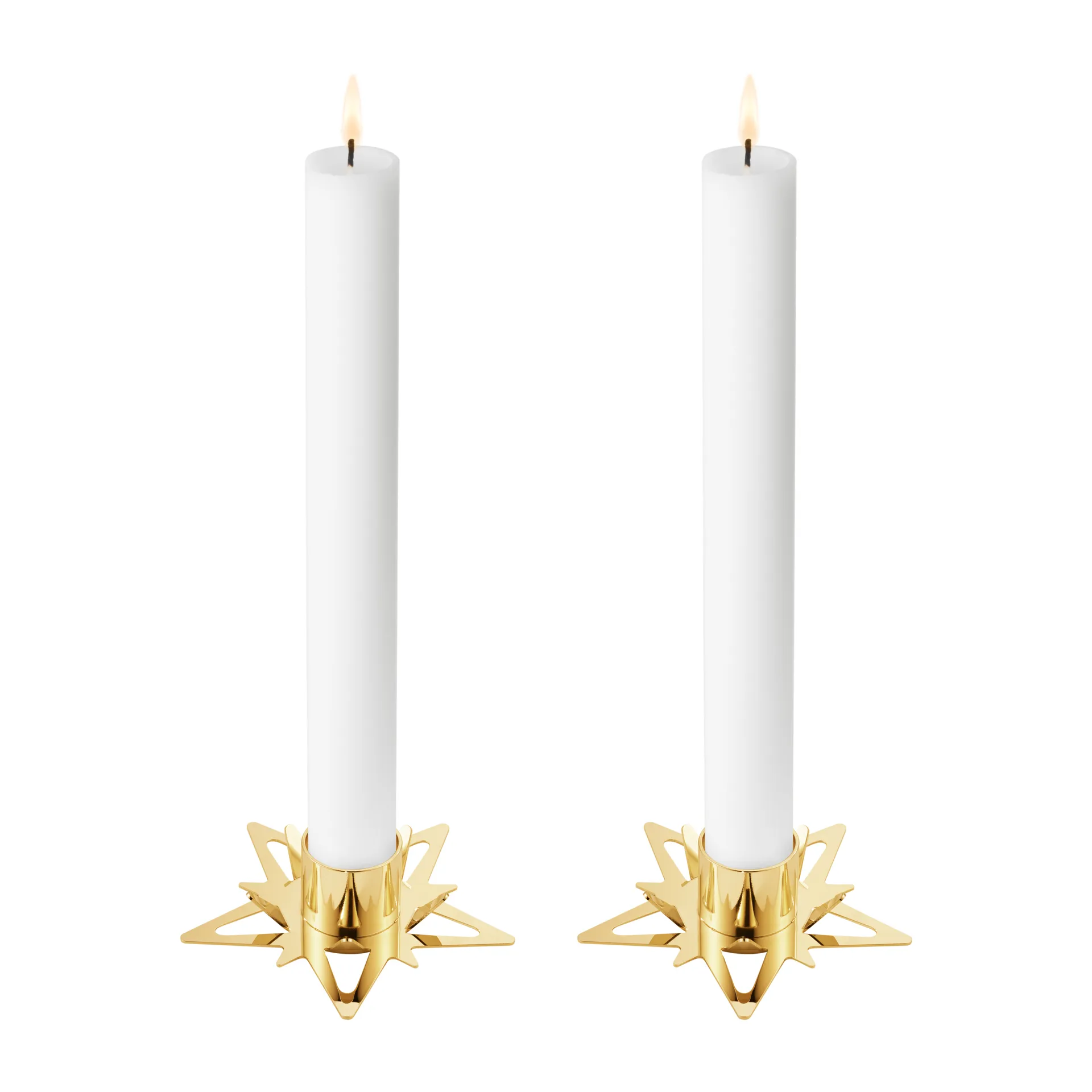 Classic christmas star lysestage Ø9 cm 2-pak
, Guld Georg Jensen