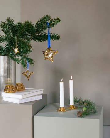 Classic christmas star lysestage Ø9 cm 2-pak
 - Guld - Georg Jensen